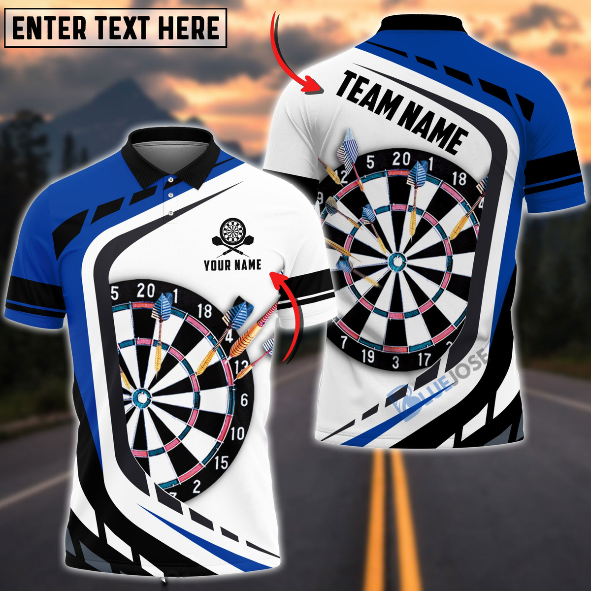 Maxcorners Dartboard Darts Multicolor Option Personalized Name 3D Shirt