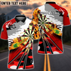 Maxcorners Fire Dartboard Darts Multicolor Option Personalized Name 3D Shirt