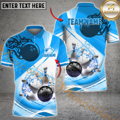 Maxcorners Ball And Pins Water Bowling Jersey Multicolor Options Personalized Name, Team Name 3D Shirt