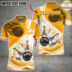 Maxcorners Ball And Pins Water Bowling Jersey Multicolor Options Personalized Name, Team Name 3D Shirt