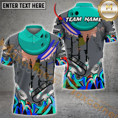 Maxcorners Graffiti Bowling Jersey Multicolor Options Personalized Name, Team Name 3D Shirt
