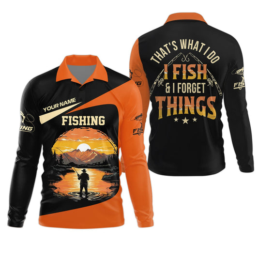 Maxcorners That's What I Do Fishing UPF Shirts, Long Sleeve Fishing Shirts, Gift For Fisherman
