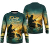 Maxcorners Fishing Is My Therapy, Long Sleeve Sun Shirt, SPF Shirts For Men, Gag Gifts For Men, Fishing Shirt For Men