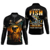 Maxcorners Fish And Beer, Skeleton Fishing, Funny Fishing Shirts, SPF Shirts For Men, Long Sleeve Tops