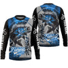 Maxcorners Fishing Makes Me Happy UV Shirts For Men, SPF Long Sleeve Shirts, Breathable Long Sleeve Shirt