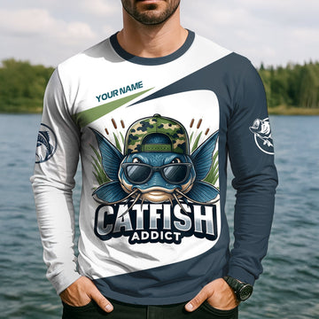 Maxcorners Catfishing Shirt, SPF Long Sleeve Shirts, Fishing UPF Shirts, Funny Fishing Shirt, Gift For Fisherman