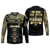 Maxcorners The Man The Myth The Legend, SPF Long Sleeve Shirts, SPF Shirts For Men, Fishing UPF Shirts, Sun Shirts For Men