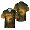 Maxcorners Bible Story Fish And Bread, Long Sleeve Fishing Shirts, SPF Shirts For Men, Fishing UPF Shirts, Sun Shirts