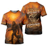 Maxcorners Bigfoot Fishing Shirt, Fishing Therapy SPF Shirts For Men, Fishing UPF Shirts, UV Shirts For Men