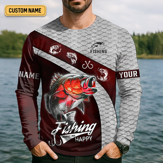 Maxcorners Fishing Saved Me from Being Pornstar Funny Fishing Shirt, SPF Shirt For Men, Gift For Fisherman