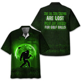 Maxcorners Not All Who Wander Are Lost Bigfoot Custom Golf Shirt, Personalized Golf Shirt, Funny Golf Polo Shirt
