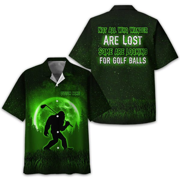 Maxcorners Not All Who Wander Are Lost Bigfoot Custom Golf Shirt, Personalized Golf Shirt, Funny Golf Polo Shirt