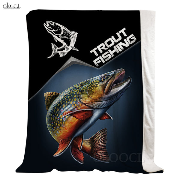 Maxcorners Trout Fishing 3D Quilt - Blanket