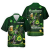 Maxcorners Hello Darkness Four Leaf Clover St Patricks Day Fun Golf Shirts For Men, St Patrick's Green Polo Shirts For Men