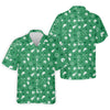 Maxcorners Golf Items Seamless Pattern St. Patrick’s Day Shamrock Golf Shirt, Polo Shirts For Men, Golf Shirts For Men