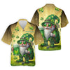 Maxcorners Happy St Patrick's Day Shamrock Gnome Golf And Beer Polo Shirts For Men, Golf Shirts For Men