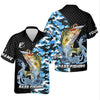 Maxcorners Bass Fishing Camo UPF Shirt, Largemouth Bass Fishing Shirt, Personalized Fishing Shirts For Men