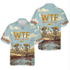 Maxcorners Personalized WTF Where’s The Fish Fishing Shirt, Funny Skeleton Fishermen Boat, Custom Name