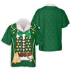 Maxcorners St Patrick's Day Green Leprechaun Costume Print Golf Shirt, Men's Golf Shirt, Golf Gift For Men