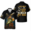 Maxcorners I Just Want To Drink Beer And Jerk My Rod Bass Fishing Shirt, Funny Fishing Shirt, Gift For Fisherman
