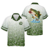 Maxcorners Custom Largemouth Bass Fishing Shirt for Men, Camo Green Angler Shirt, Fishing UPF Shirts