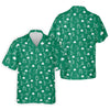 Maxcorners Stick Figure Golf Pose St Patrick's Day Shamrock Green Golf Shirt, Polo Shirts For Men, Golf Shirts For Men