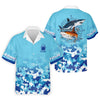Maxcorners Custom Name Fishing Shirt for Men, Short Sleeve Saltwater Ocean Fishing Shirt, Fishing UPF Shirts