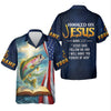 Maxcorners Hooked On Jesus - Fisher of Men Shirt, Fishing UPF Shirts, Funny Fishing Shirt