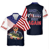 Maxcorners Make Fishing Great Again Patriotic Fishing Shirt, American Flag Fishing Shirt, Fishing UPF Shirts, Men's Fishing Shirt