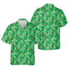 Maxcorners Shamrock St Patrick's Day Light Green Golf Shirt, Polo Shirts For Men, Golf Shirts For Men, Golfing Apparel