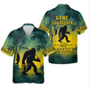 Maxcorners Gone Squatchin And Catching Yellow Forest Bigfoot Fishing UPF Shirts, Funny Fishing Shirt, Fishing Gifts For Men