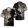 Maxcorners Camo Black Fishing UPF Shirts, Camouflage Fishing Shirts, Fishing Gifts For Men, Men's Fishing Shirt