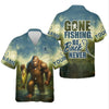 Maxcorners Gone Fishing Be Back Never Sasquatch Fishing SPF Shirt, Performance Fishing Shirts, Men's Fishing Shirt