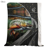 Maxcorners Trout Fishing 3D Quilt - Blanket