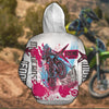 Maxcorners Motocross Xtreme ( Pink Blue ) Customize Name 3D Shirts