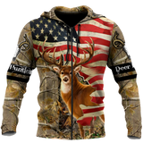 Max Corner Deer Hunting America Flag 3D All Over Printed Shirts Gift For Hunter