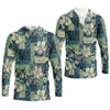 Maxcorners Tribal Aztec Pattern Fishing UPF Shirts, Tropical Floral Men Fishing Shirt, Gift For Fisherman