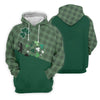 Maxcorners Green Checkered Leprechaun Shamrock St Patrick's Day Golf Shirt, Performance Golf Shirt, Polo Shirts For Men