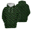Maxcorners Neon Green Cocktails Three Leaf Clover St Patrick's Day Golf Shirt, Women's Golf Tops, Ladies Golf Shirts