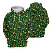 Maxcorners St Patrick's Day Leprechaun Golf Pose Irish Flags Shamrock Golf Shirt, Women's Golf Shirts, Ladies Golf Polos