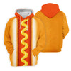 Maxcorners Hot Dog Suit Golf Shirt, Humorous Food Lover Pattern, Golf Shirt For Women LM1507