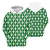 Maxcorners St Patrick's Day Shamrock Argyle Pattern Green And White Argyle Golf Shirt, Polo Shirts For Men, Golf Shirts For Men