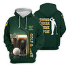 Maxcorners Swing Swear Drink Repeat Golf And Beer St Patrick's Day Green Golf Tops For Men, Golf Shirts For Men