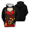 Maxcorners Red Corset Pirate Costume Skull Belt Golf Shirt, Women’s Golf Polo, Ladies Golf Tops, Printed Golf Shirt LM1507