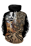 Maxcorners Custom Name Personalized Deer Hunting Shirt 3D All Over Printed Clothes