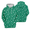 Maxcorners Stick Figure Golf Pose St Patrick's Day Shamrock Green Golf Shirt, Women's Golf Tops, Ladies Golf Polos