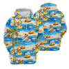 Maxcorners Funny Duck Hawaiian Golf Shirt, Summer Ocean Women's Golf Tops, Ladies Golf Shirts LM1507