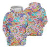 Maxcorners Vibrant Paisley Floral Patchwork Golf Polo Shirt, Ladies Golf Shirt, Golf Tops For Women LM1507