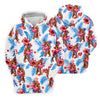 Maxcorners Bigfoot Flamingo Float Tropical Hawaiian Golf Shirt, Hawaiian Golf Shirt, Golf Tops For Women LM1507