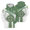 Maxcorners St Patrick's Day Celtic Knotwork Pattern Shamrock Golf Shirt, Women's Golf Tops, Ladies Golf Polos